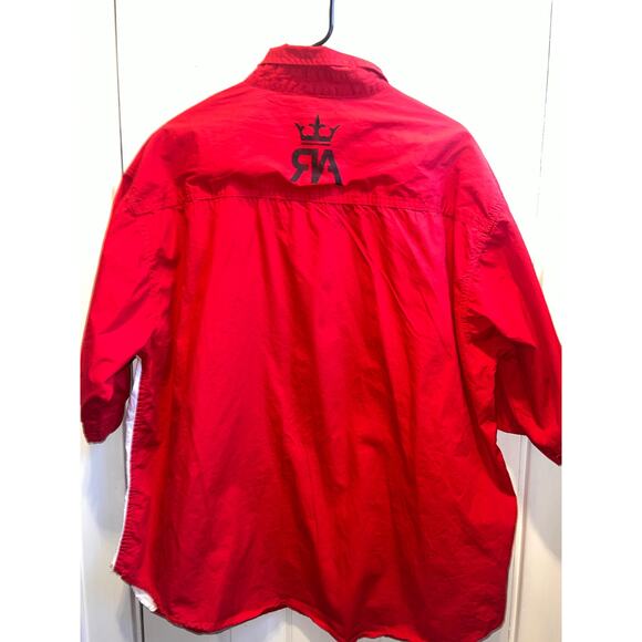 Red Ape mens red short sleeve button up shirt size 3x - Picture 2 of 7
